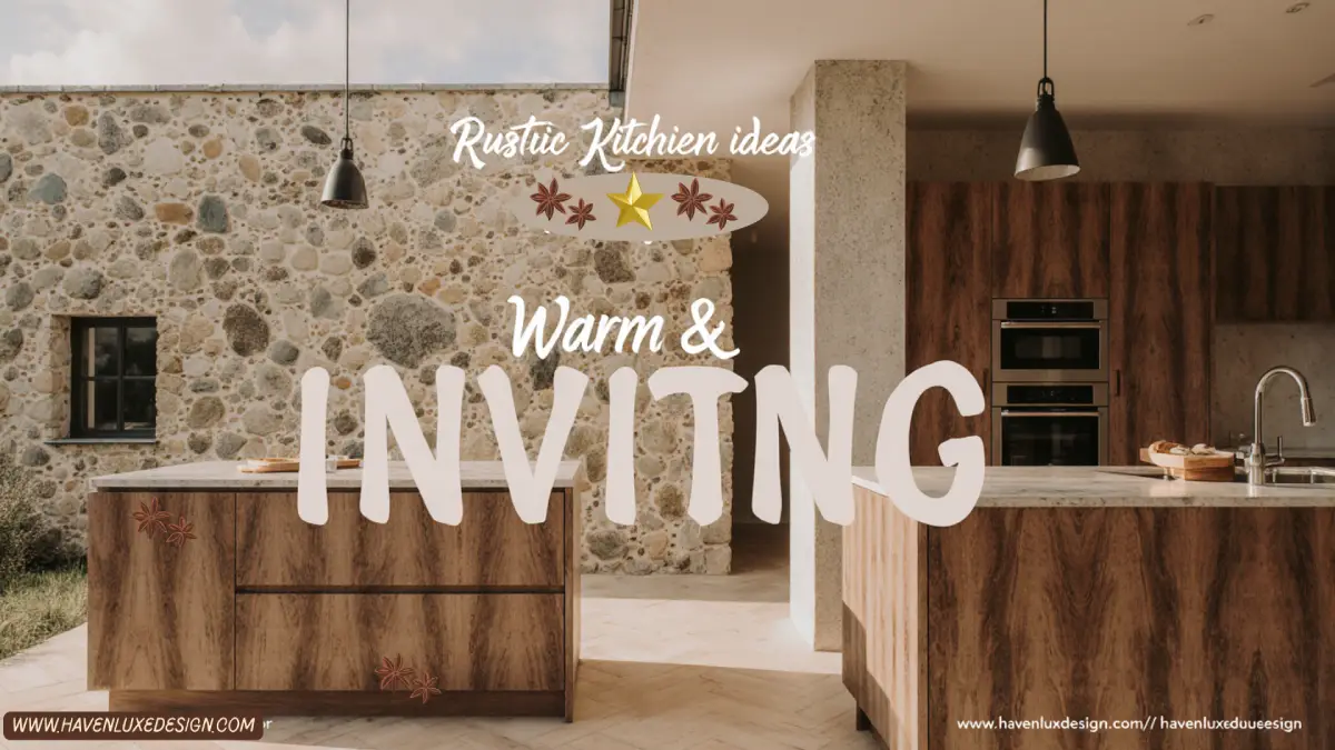 Rustic kitchen decor ideas with wooden cabinets and open shelving