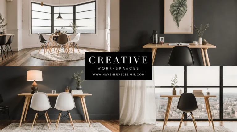 Modern home office setup showcasing creative workspace ideas