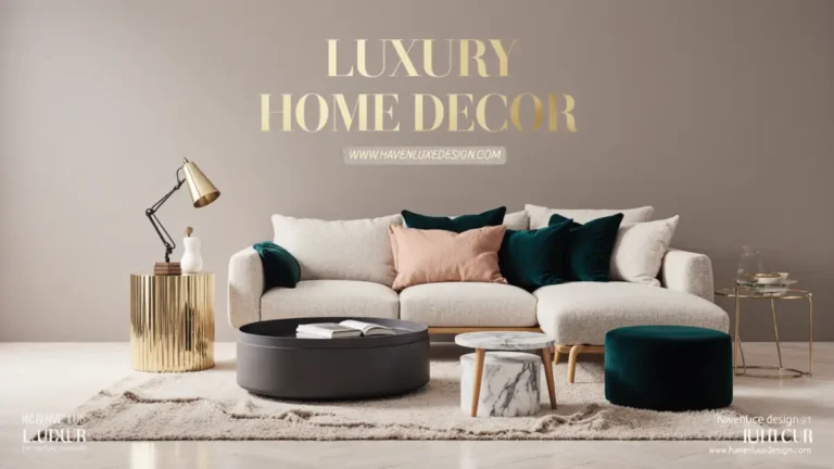 Luxury home decor accessories displayed in a modern living room