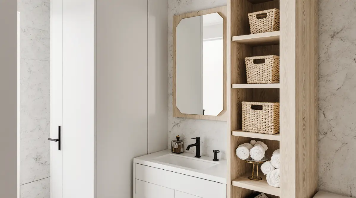 small bathroom DIY storage hacks