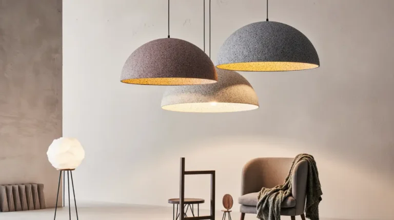 Wabi-Sabi Ceiling Pendant Lamp (Textured) in minimalist living room