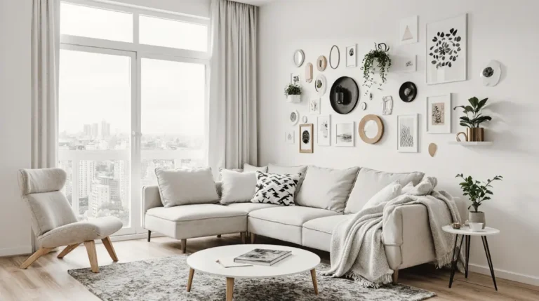 easy DIY wall decor for renters no damage using removable wall stickers and framed prints