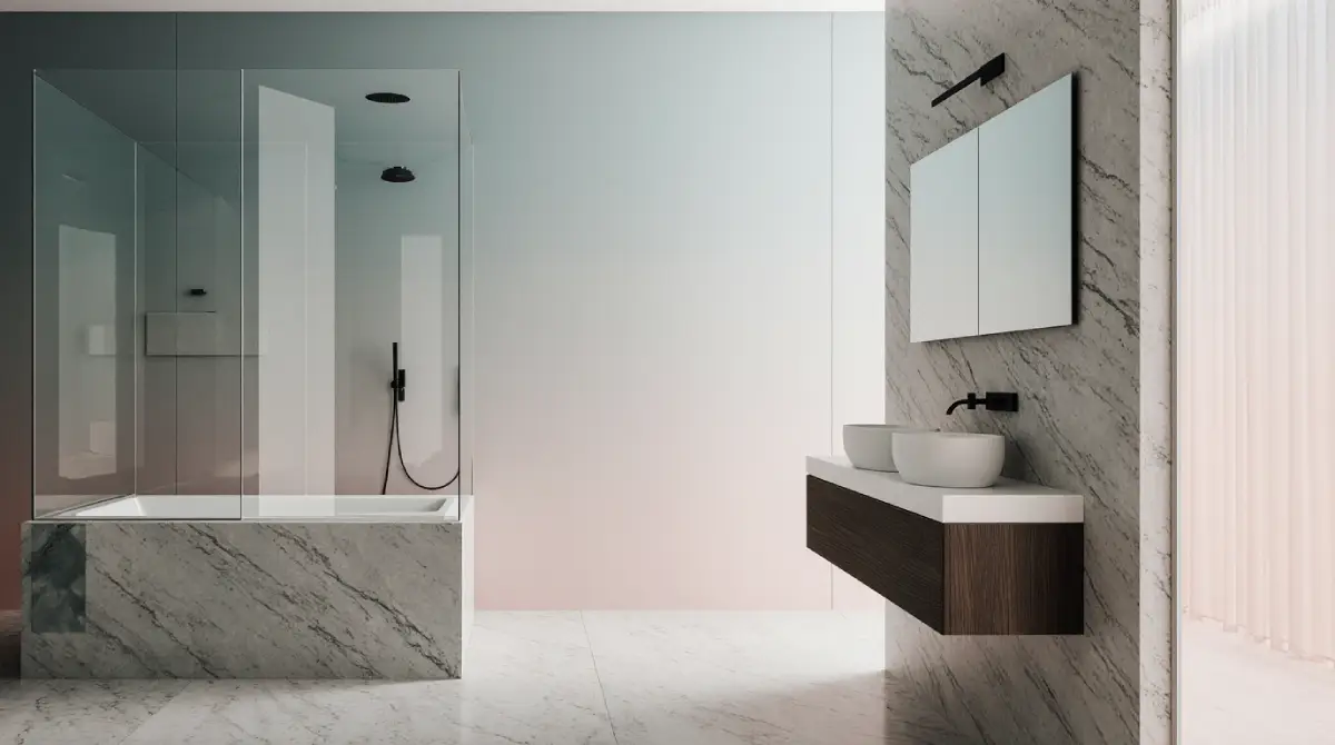 small bathroom design hacks"