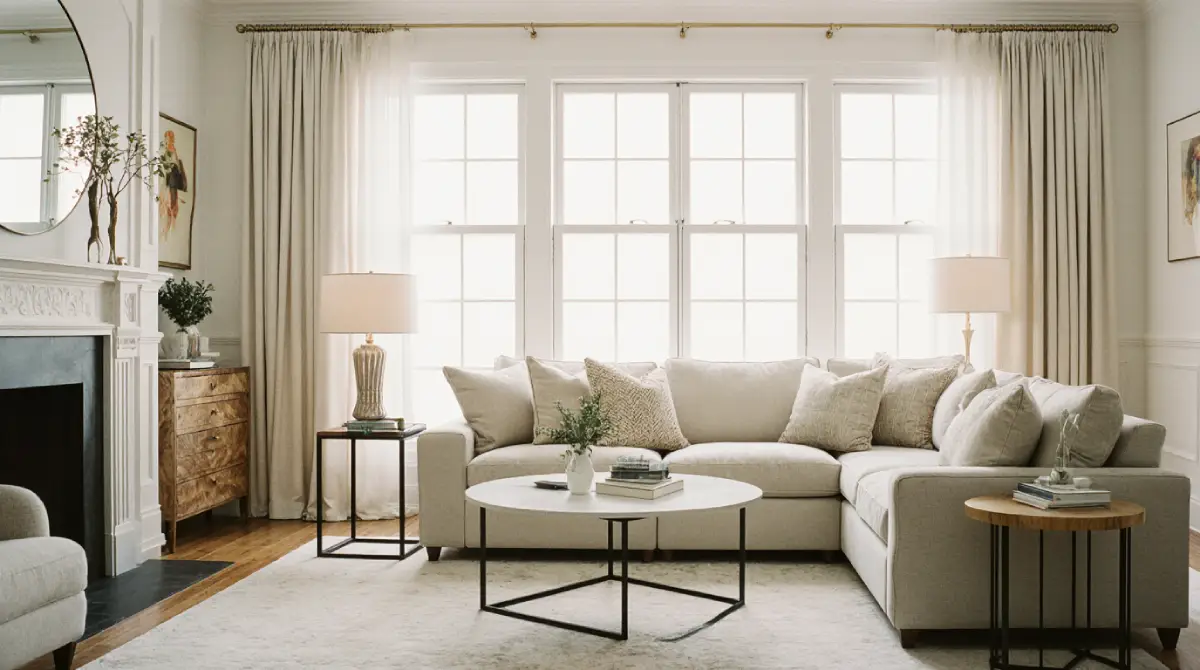 Transitional home décor tips for a modern classic living room