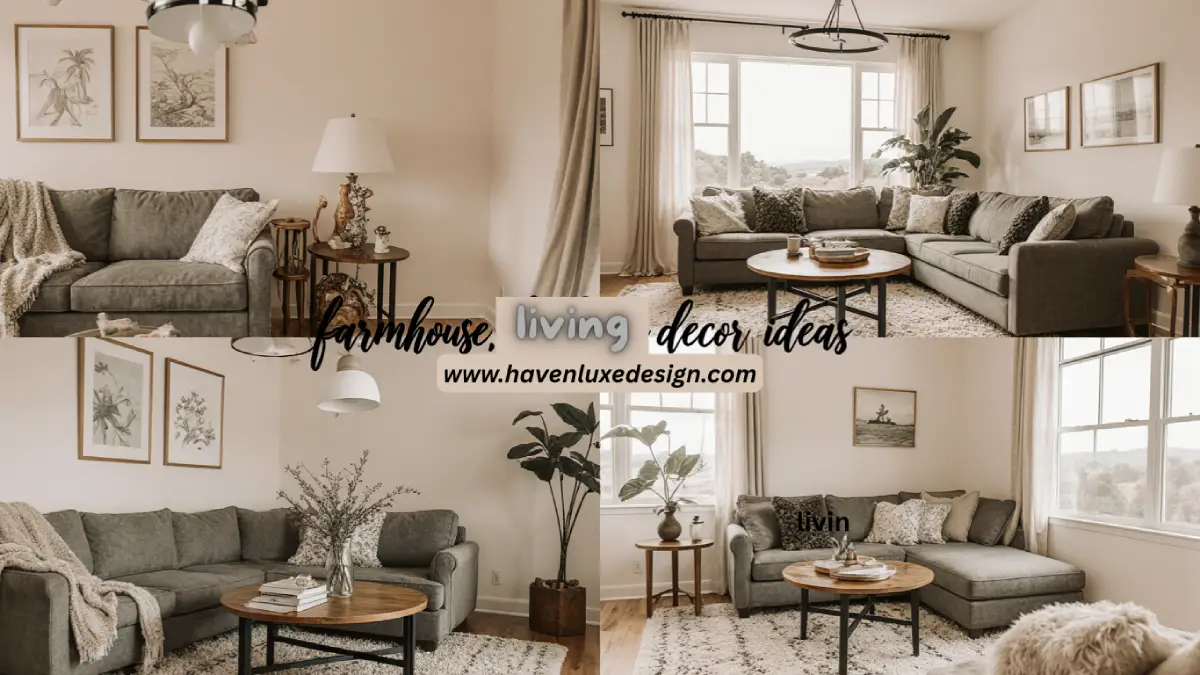 farmhouse living room decor ideas with neutral tones