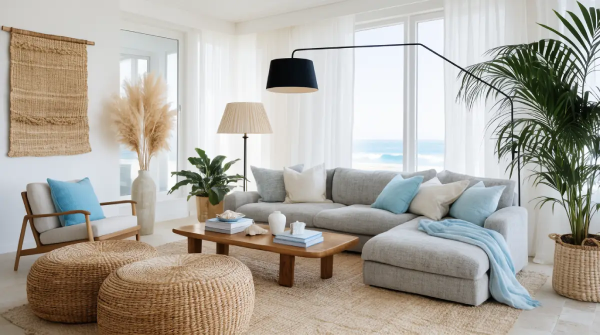 coastal home styling living room decor