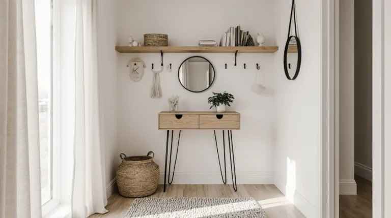 small apartment entryway ideas on a budget DIY setup