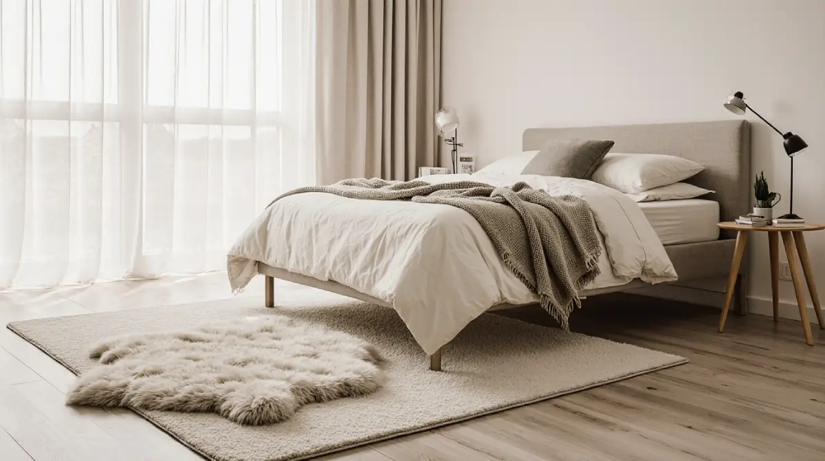 small cute rugs for bedroom decor in pastel colors