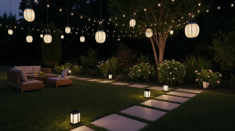 solar garden lights decorative ideas backyard pathway lighting