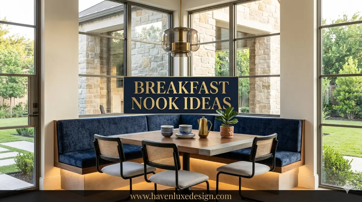 cozy breakfast nook ideas with built-in bench seating