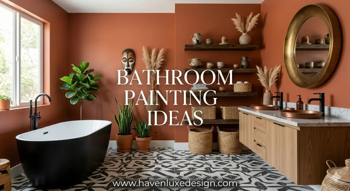 Bathroom painting ideas featuring soft sage green walls.