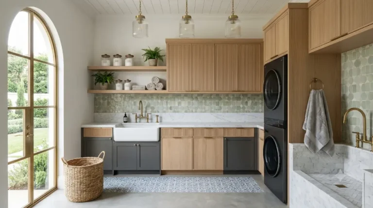 luxury laundry room ideas with elegant storage