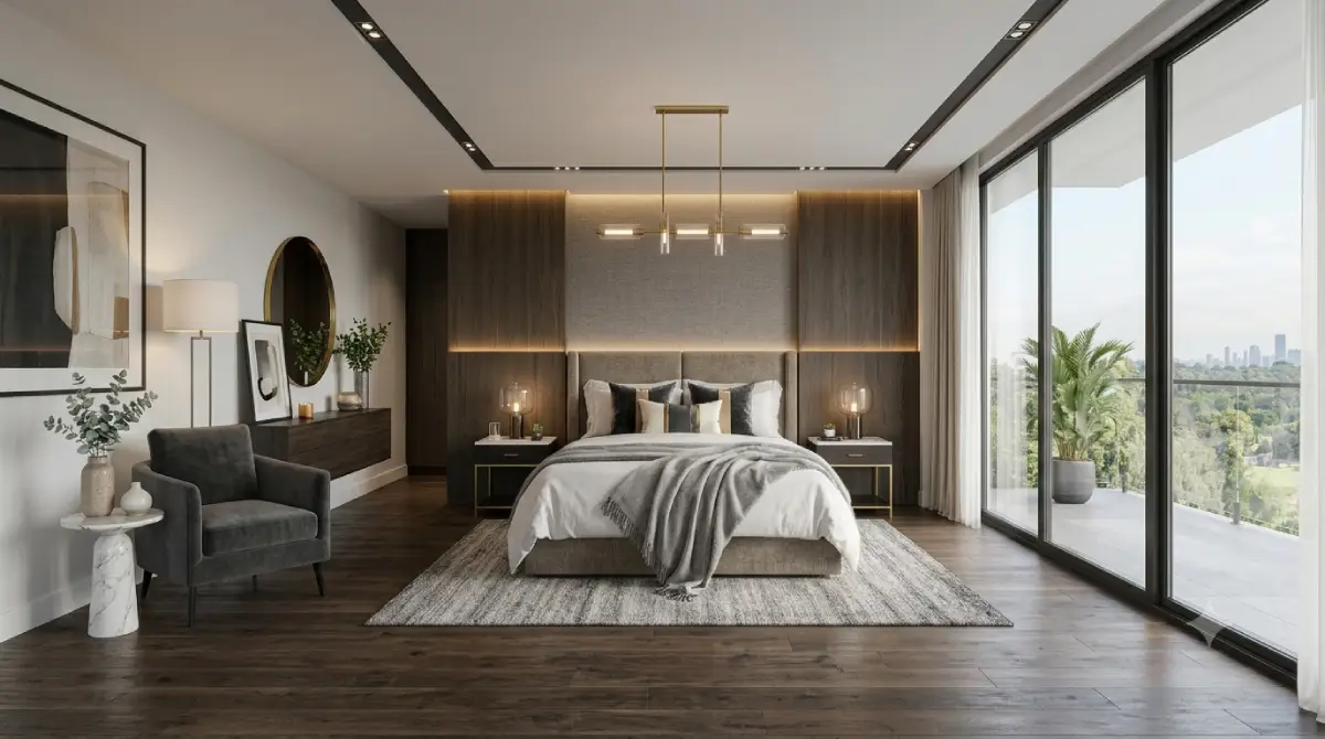 Modern American bedroom interior design ideas with neutral decor