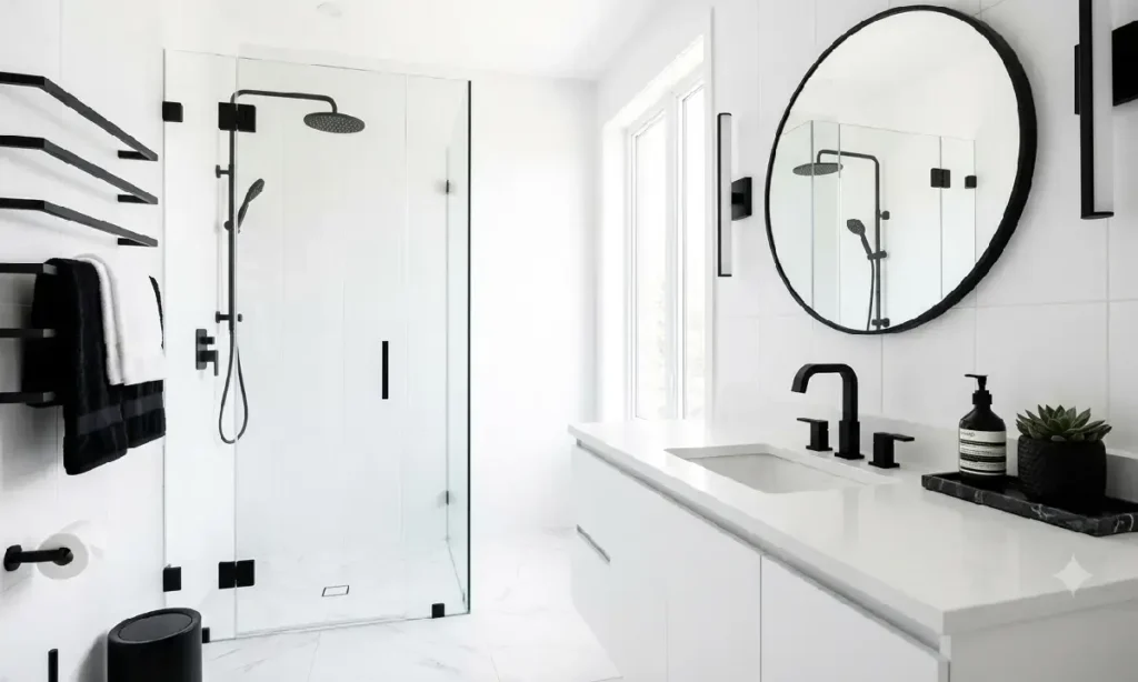 matte black bathroom hardware