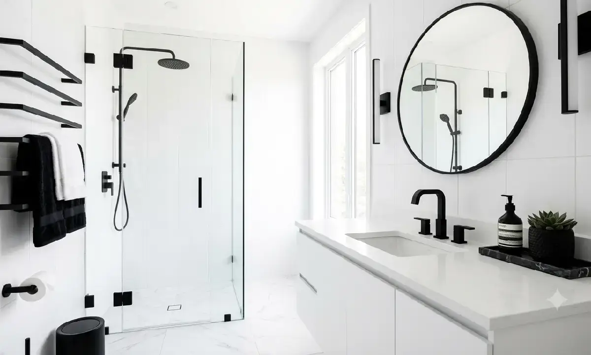 matte black bathroom hardware